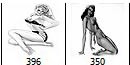 Brushes para Photoshop con ilustraciones de chicas Pinup