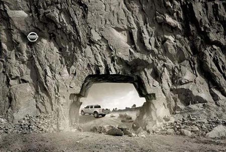 imagen publicitaria de Nissan, muy divertica por cierto