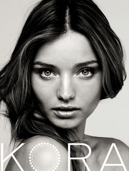 Miranda kerr posa para publicidad de Kora, un rostro hermoso y sano