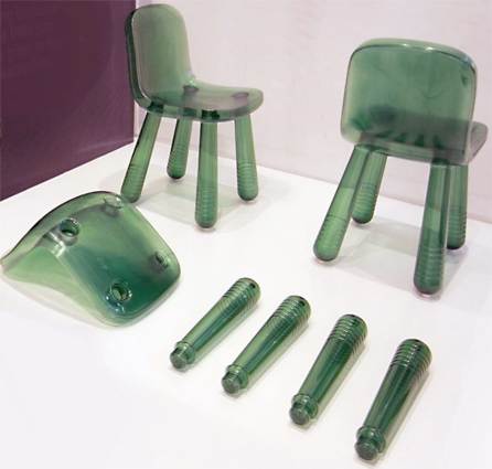 Silla verde desarmable