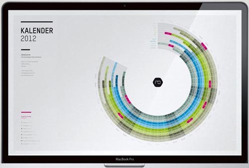 Calendario 2012 dentro de una Mac de Apple