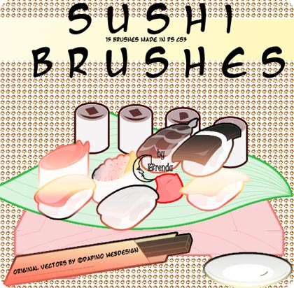sushi brushes, pinceles para photoshop cs3